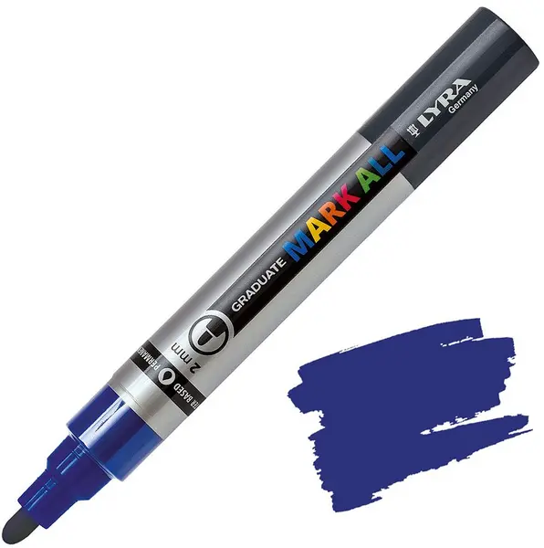 Marker acrilic Lyra Graduate Mark All - 2.0 mm, albastru închis