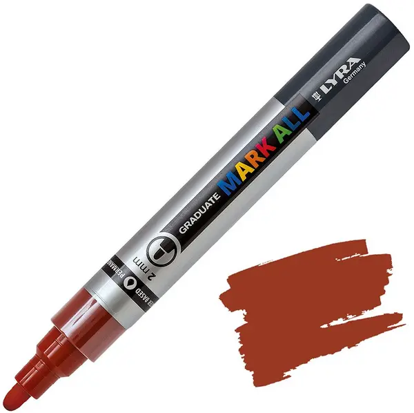 Marker acrilic Lyra Graduate Mark All - 2.0 mm, maro