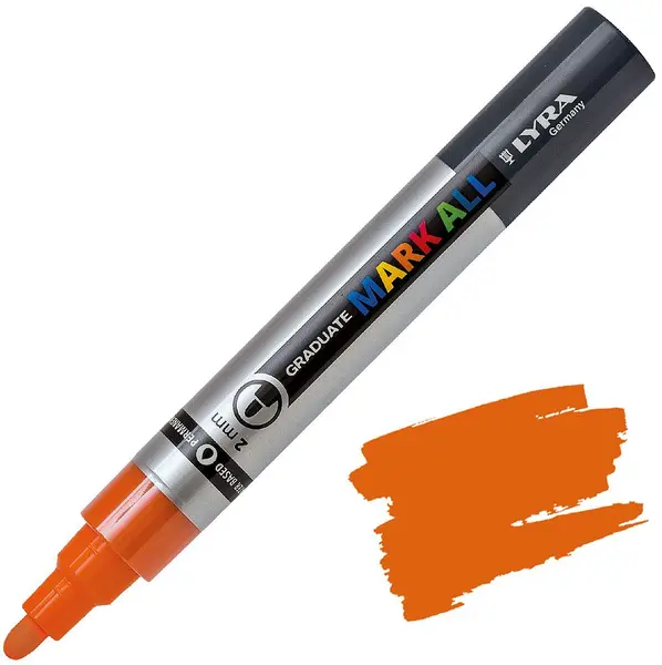 Marker acrilic Lyra Graduate Mark All - 2.0 mm, portocale