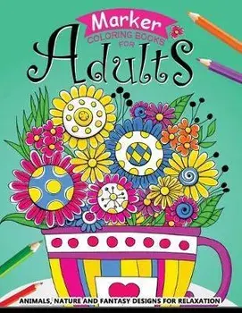 Marker Coloring books for adults: Flower Zentangle Stress-relief Coloring Book For Adults and Grown-ups, Paperback/Balloon Publishing