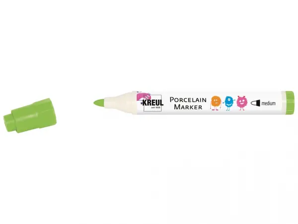 Marker copii Kreul Medium pentru portelan, varf mediu 2-4 mm, 12 culori
