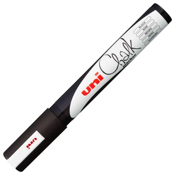 Marker creta lichida 1.8-2.5mm,varf rotund,negru