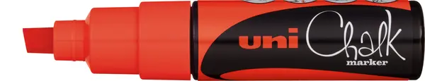 Marker creta Uniball - Roșu, 8.0 mm