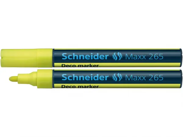 Marker cu creta lichida,varf rotund, model Schneider Maxx 265,6 culori
