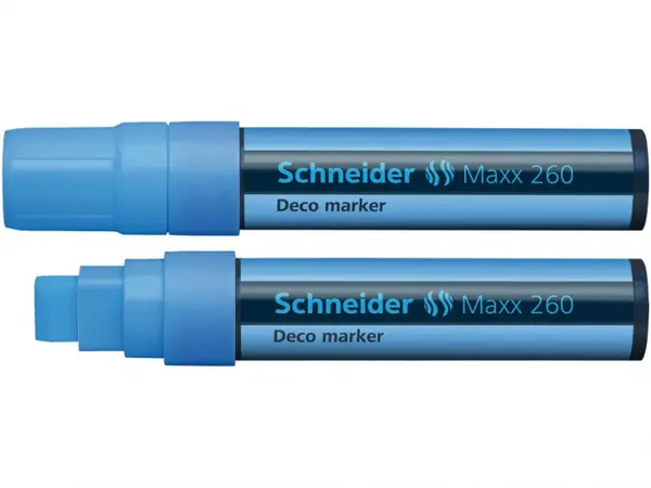 Marker cu creta lichida,varf tesit,model Schneider Maxx 260,8 culori