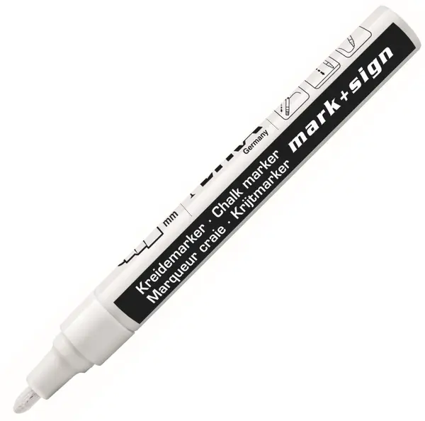 Marker cu cretă Lyra - Chalk, 2.0-4.00 mm, alb