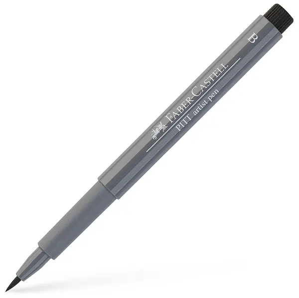 Marker cu pensula Faber-Castell Pitt Artist - Gri rece IV (233)