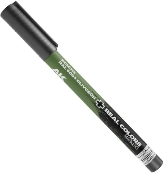 Marker cu vopsea acrilică AK Interactive - RAL OLIVGRÜN (RCM015)