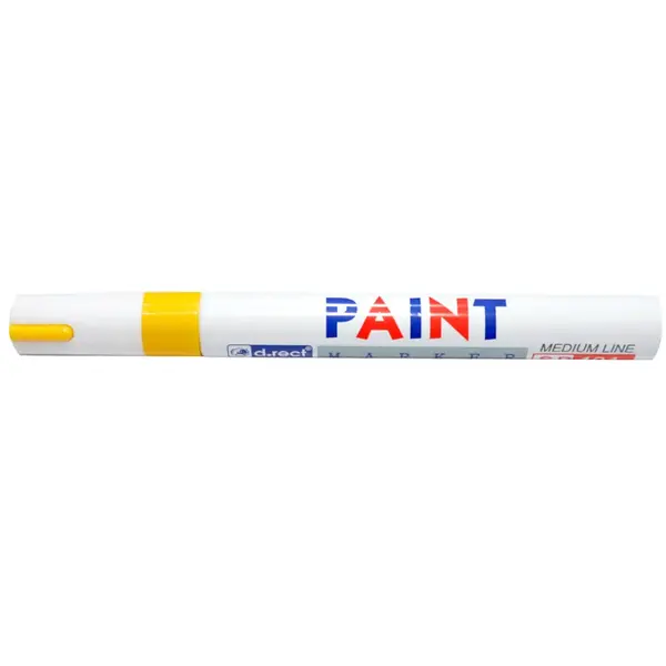 Marker cu vopsea D.Rect diverse culori 2-4.5 mm varf mediu Marker cu vopsea D.Rect diverse culori 2-4.5 mm varf mediu Galben