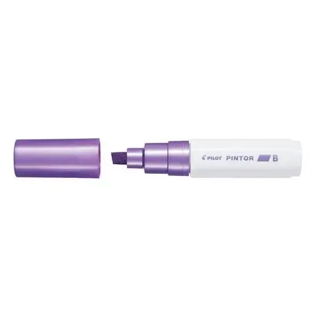 Marker cu vopsea pe baza de apa,varf tesit 8mm,Pilot Pintor Metalic,violet metalizat