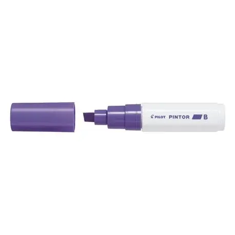 Marker cu vopsea pe baza de apa, varf tesit 8mm,Pilot Pintor, violet