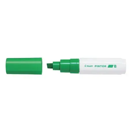 Marker cu vopsea pe baza de apa, varf tesit 8mm,Pilot Pintor, verde deschis