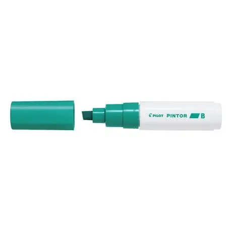 Marker cu vopsea pe baza de apa, varf tesit 8mm,Pilot Pintor, verde
