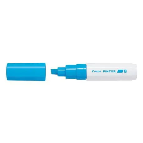 Marker cu vopsea pe baza de apa, varf tesit 8mm,Pilot Pintor, bleu