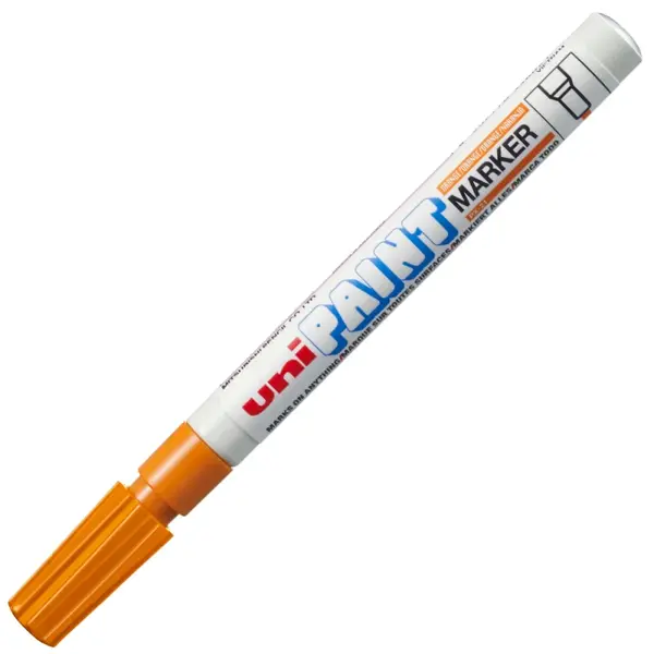 Marker cu vopsea pe baza de ulei,varf fin rotund,0.8-1.2 mm-portocaliu