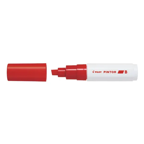 Marker cu vopsea Pilot Pintor B diverse culori 8 mm varf tesit Marker cu vopsea Pilot Pintor B diverse culori 8 mm varf tesit rosu