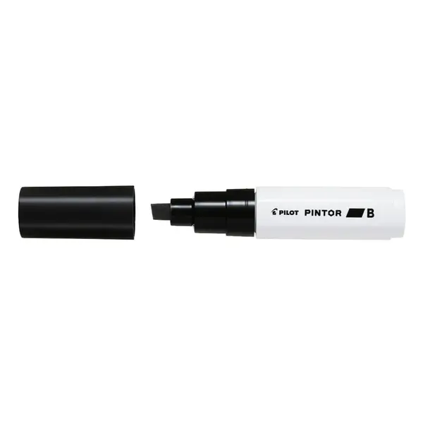 Marker cu vopsea Pilot Pintor B diverse culori 8 mm varf tesit Marker cu vopsea Pilot Pintor B diverse culori 8 mm varf tesit negru
