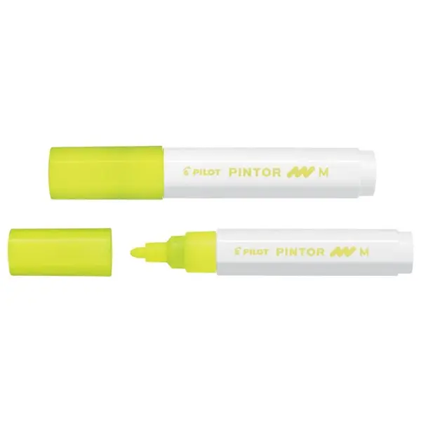 Marker cu vopsea Pilot Pintor Neon diverse culori 1.4 mm varf rotund Marker cu vopsea Pilot Pintor Neon diverse culori 1.4 mm varf rotund galben