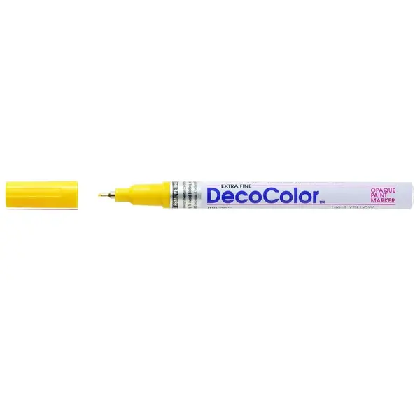 Marker cu vopsea Uchida DecoColor 140 varf extrafin 0.8 mm Marker cu vopsea Uchida DecoColor 140 varf extrafin 0.8 mm galben