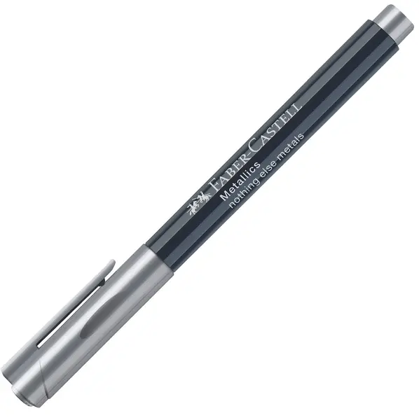 Marker Faber-Castell - 1.5 mm, metalic argintiu