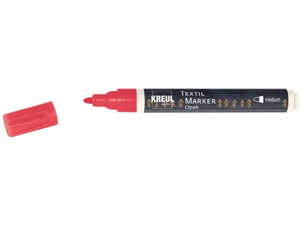 Marker Kreul Opak pentru textile Opak Kreul,varf mediu 2-4 mm, 13 culori