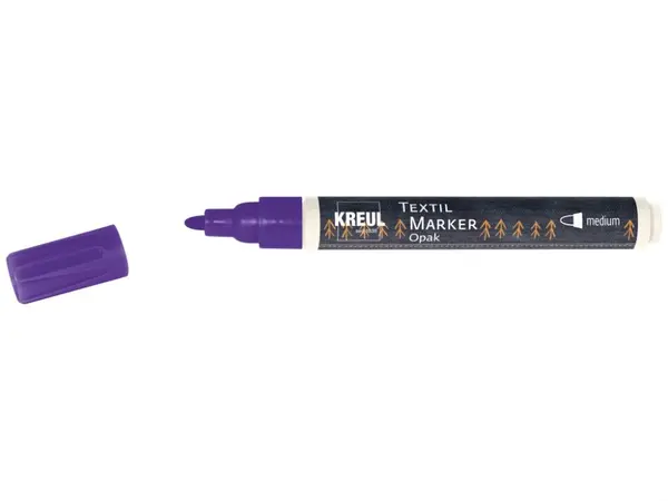 Marker Kreul Opak pentru textile Opak Kreul,varf mediu 2-4 mm, 13 culori