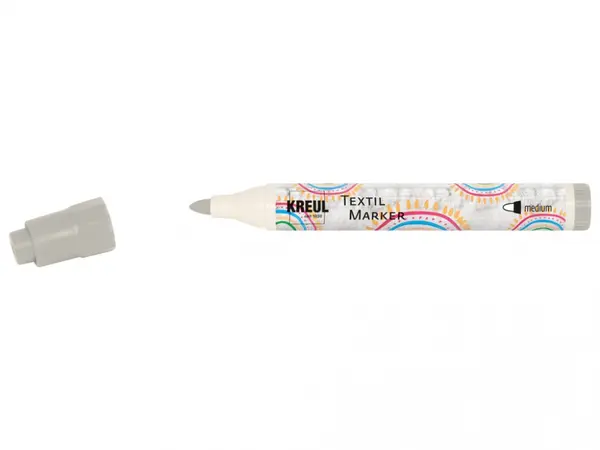 Marker Kreul pentru textile, varf mediu 2-4mm, 18 culori