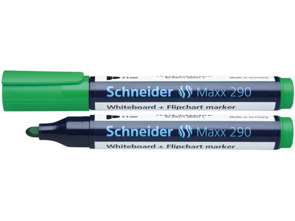 Marker pentru whiteboard cu varf rotund,model Schneider Maxx 290,8 culori