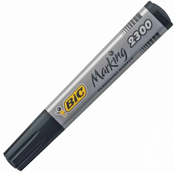 Marker permanent Bic - 2300 tesit, negru