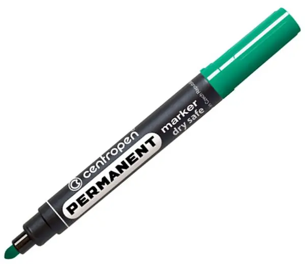 Marker permanent Centropen - 2.5 mm, verde