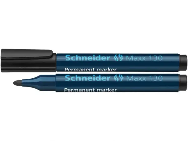 Marker permanent cu varf rotund,model Schneider Maxx 130,8 culori