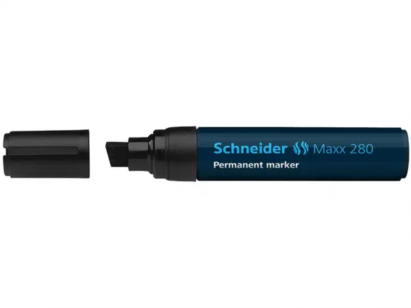 Marker permanent cu varf tesit, model Schneider Maxx 280,4 culori