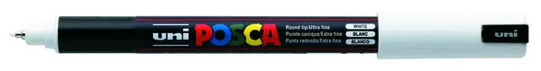 Marker permanent pe baza de apa Uniball Posca - Alb, 0.7 mm