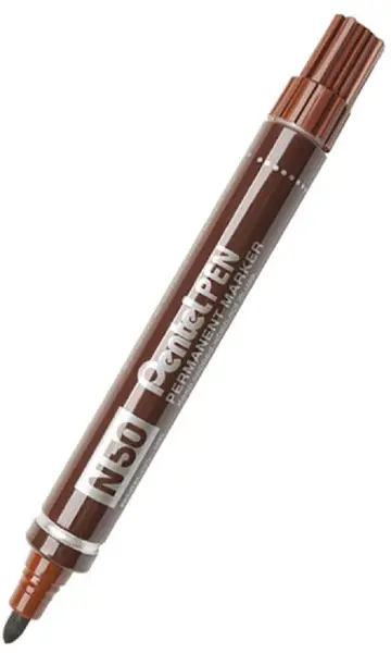 Marker permanent Pentel N50 - 2.0 mm, maro