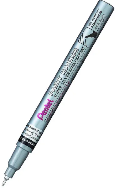 Marker permanent Pentel Paint MFP10 - 0.6 mm, argintiu