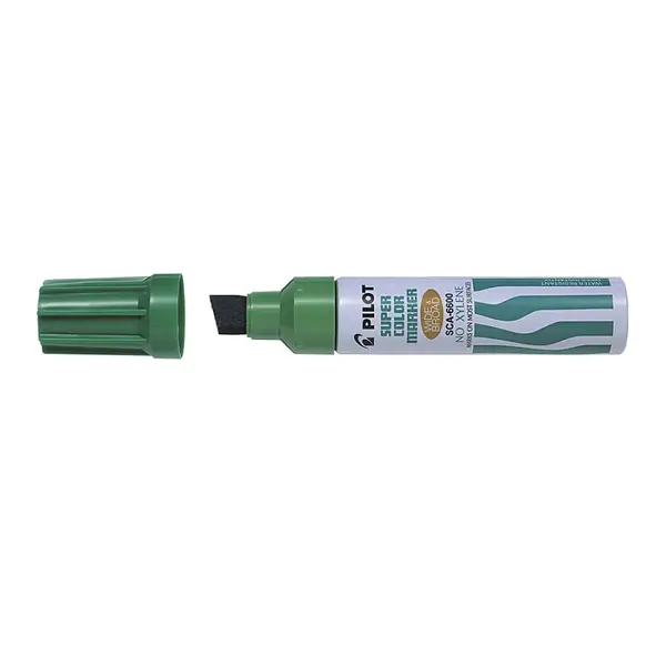 Marker permanent Pilot Jumbo diverse culori 12.5 mm cu capac Marker permanent Pilot Jumbo diverse culori 12.5 mm cu capac verde