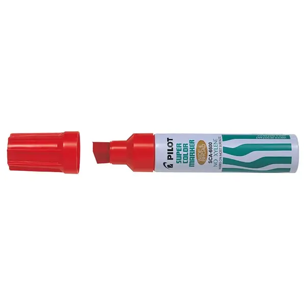 Marker permanent Pilot Jumbo diverse culori 12.5 mm cu capac Marker permanent Pilot Jumbo diverse culori 12.5 mm cu capac rosu