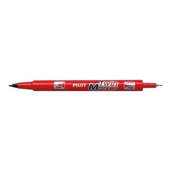 Marker permanent Pilot Twin Begreen diverse culori 0.4 mm varf rotund Marker permanent Pilot Twin Begreen diverse culori 0.4 mm varf rotund rosu