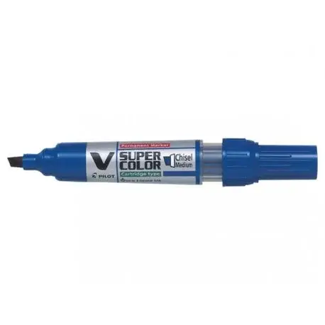 Marker permanent Pilot VSuper Color 2.2 mm varf tesit Marker permanent Pilot VSuper Color varf tesit 2.2 mm albastru