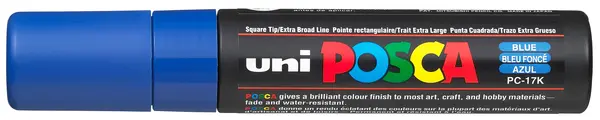 Marker permanent Uniball Posca pe baza de apa - Albastru, 15.0 mm