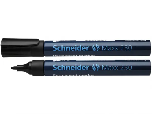 Marker permanent,varf rotund, model Schneider Maxx 230,4 culori