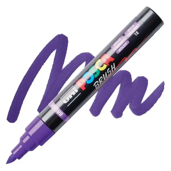 Marker Posca cu varf tip pensula PC-5BR 1-4mm,16 culori
