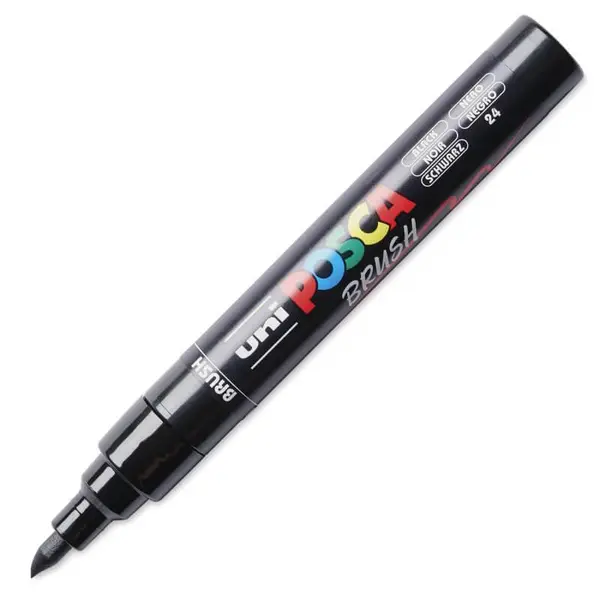 Marker Posca cu varf tip pensula PC-5BR 1-4mm,16 culori