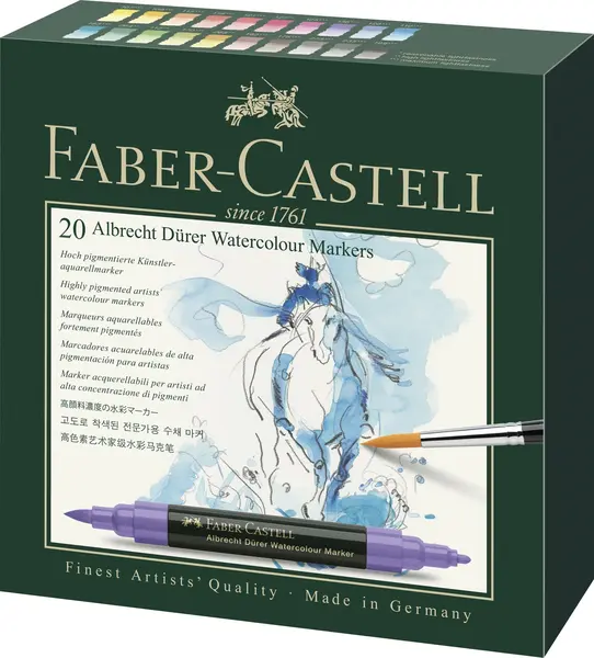 Marker solubil a.durer 20 buc/set Faber-Castell Marker solubil a.durer 20 buc/set Faber-Castell