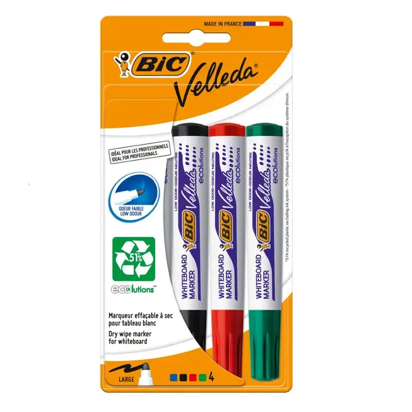 Marker tabla Bic Velleda 1701 4/set - engros