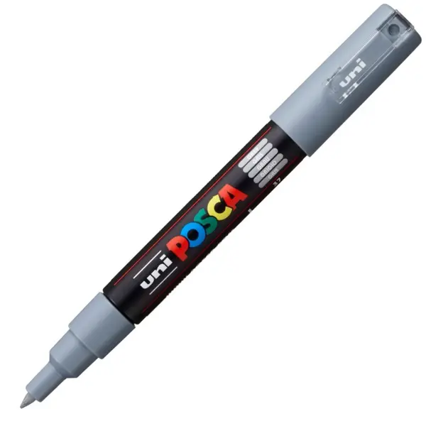 Marker UNI PC-1M Posca 0.7 mm,varf rotund,gri