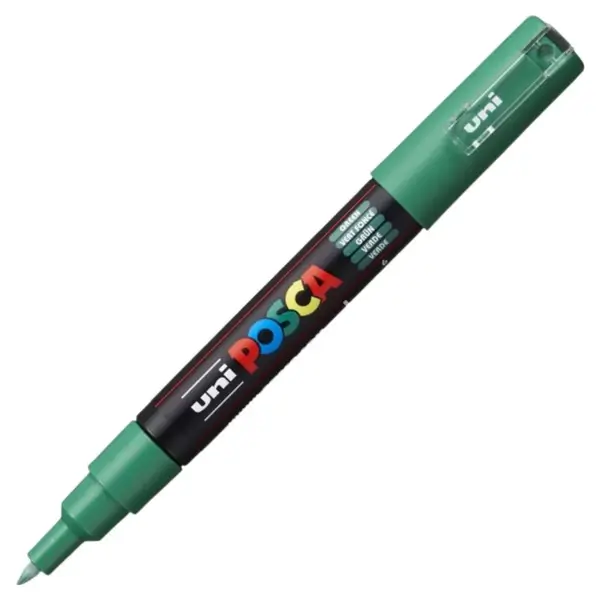 Marker UNI PC-1M Posca 0.7 mm,varf rotund,verde