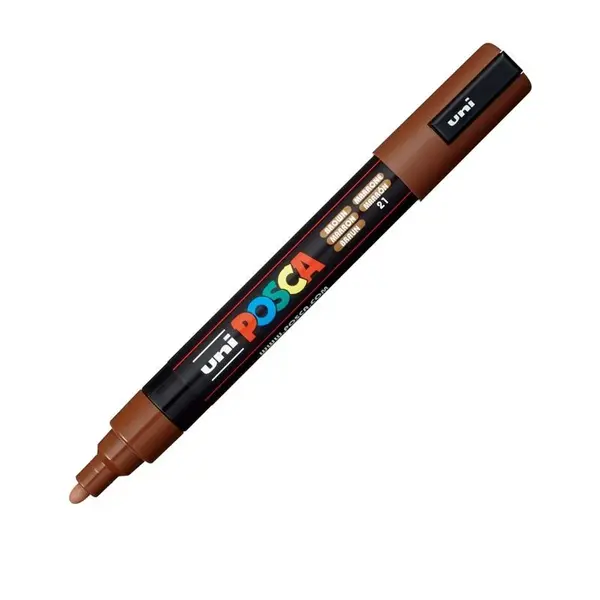 Marker UNI PC-5M Posca, 1.8-2.5 mm,varf mediu,maro