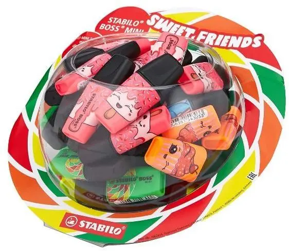 Markere de text Stabilo Boss Mini - Sweet Friends, 50 buc