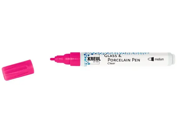 Markere Kreul Clear pentru sticla si portelan, varf mediu 2-4 mm,diverse culori
